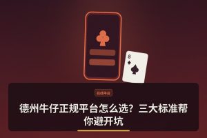 德州牛仔正规平台 - 德州牛仔正规平台怎么选？三大标准帮你避开坑