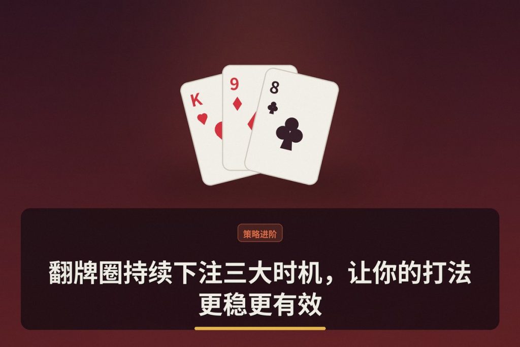 翻牌圈持续下注三大时机，让你的打法更稳更有效